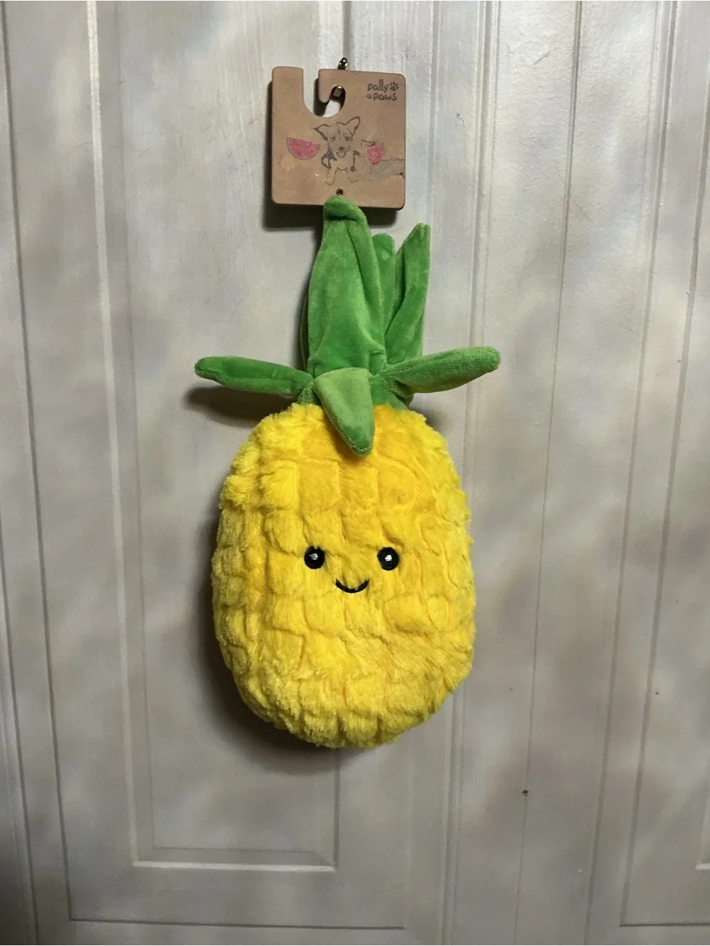 Pally  Paws Beautiful Pineapple  Plush Dog Toy With Clinker & Squeaker 13”